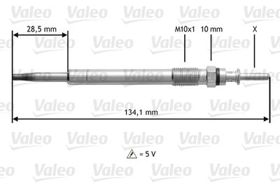  345200 VALEO Свеча накаливания