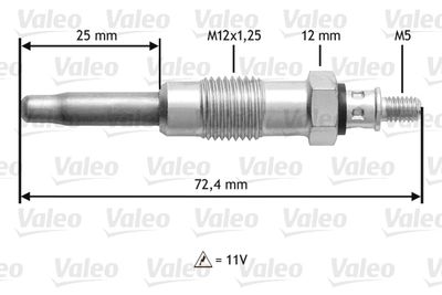  345100 VALEO Свеча накаливания