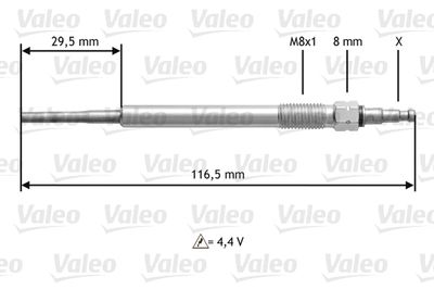  345147 VALEO Свеча накаливания