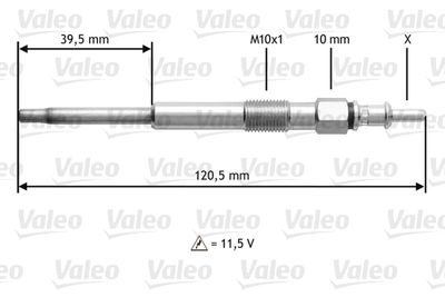  345194 VALEO Свеча накаливания