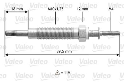  345215 VALEO Свеча накаливания