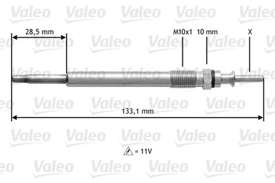  345113 VALEO Свеча накаливания