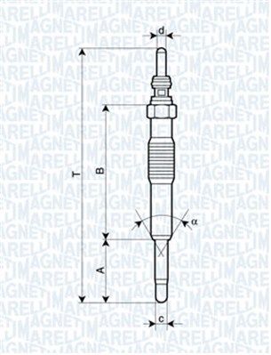  062900027304 MAGNETI MARELLI Свеча накаливания