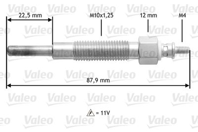  345157 VALEO Свеча накаливания