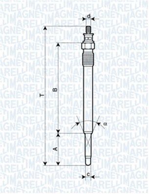  062900013304 MAGNETI MARELLI Свеча накаливания