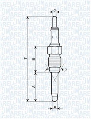  062900084304 MAGNETI MARELLI Свеча накаливания