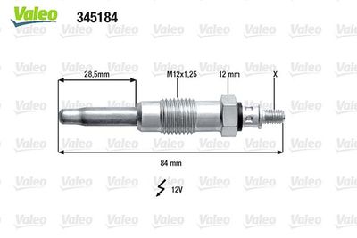  345184 VALEO Свеча накаливания