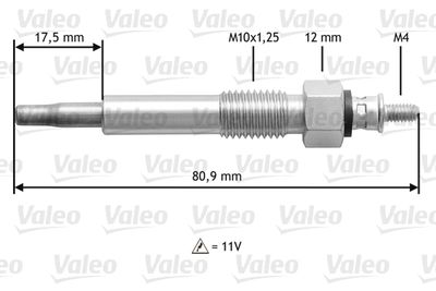  345160 VALEO Свеча накаливания