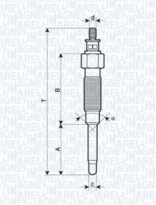  062900069304 MAGNETI MARELLI Свеча накаливания