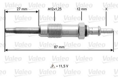  345151 VALEO Свеча накаливания