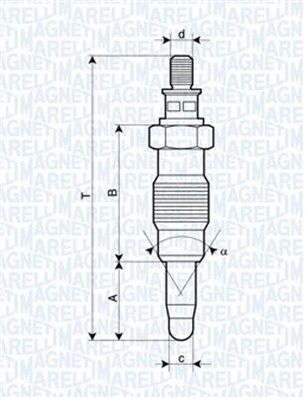  062900008304 MAGNETI MARELLI Свеча накаливания