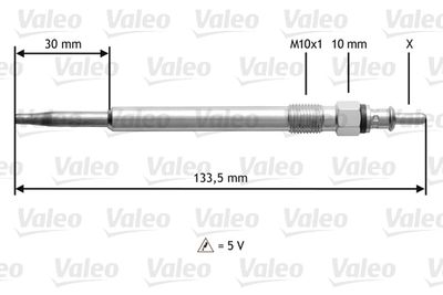  345188 VALEO Свеча накаливания