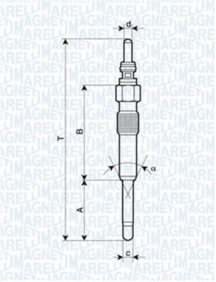  062900085304 MAGNETI MARELLI Свеча накаливания