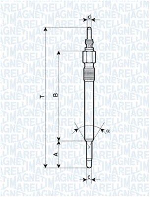  062900057304 MAGNETI MARELLI Свеча накаливания