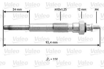  345207 VALEO Свеча накаливания