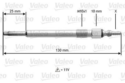  345166 VALEO Свеча накаливания