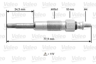  345128 VALEO Свеча накаливания