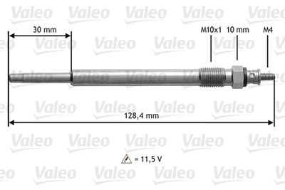  345179 VALEO Свеча накаливания