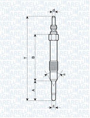  062900014304 MAGNETI MARELLI Свеча накаливания