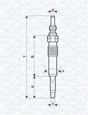  062900071304 MAGNETI MARELLI Свеча накаливания