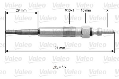  345125 VALEO Свеча накаливания