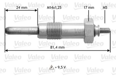  345192 VALEO Свеча накаливания