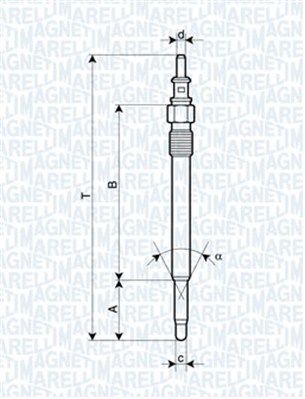  062900012304 MAGNETI MARELLI Свеча накаливания