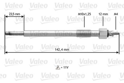  345187 VALEO Свеча накаливания