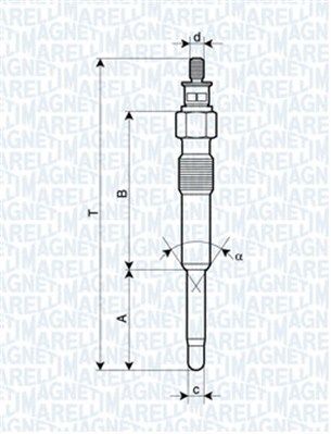  062900007304 MAGNETI MARELLI Свеча накаливания