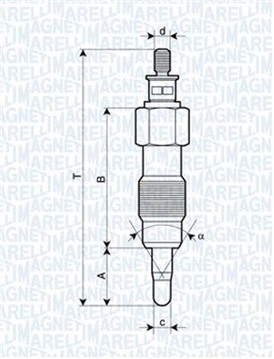  062900073304 MAGNETI MARELLI Свеча накаливания