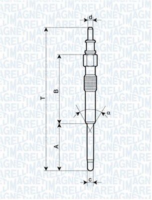  062900042304 MAGNETI MARELLI Свеча накаливания