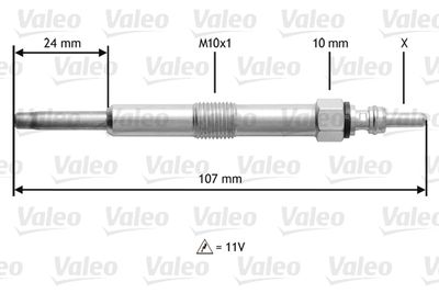  345165 VALEO Свеча накаливания