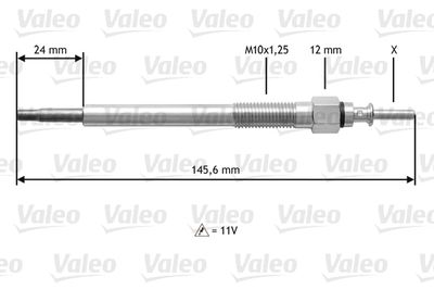  345133 VALEO Свеча накаливания