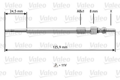  345164 VALEO Свеча накаливания