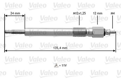  345178 VALEO Свеча накаливания