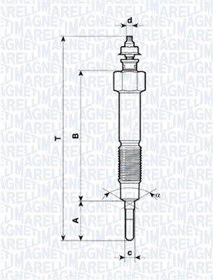  062900044304 MAGNETI MARELLI Свеча накаливания