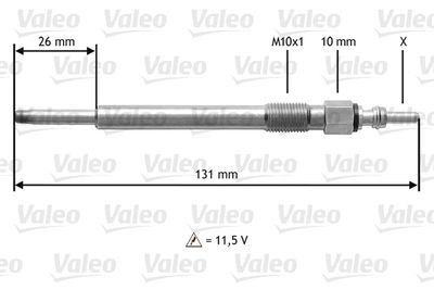  345201 VALEO Свеча накаливания