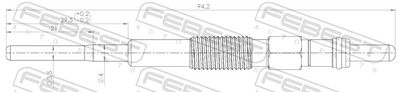  10642-001 FEBEST Свеча накаливания