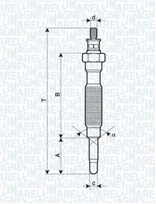  062900072304 MAGNETI MARELLI Свеча накаливания