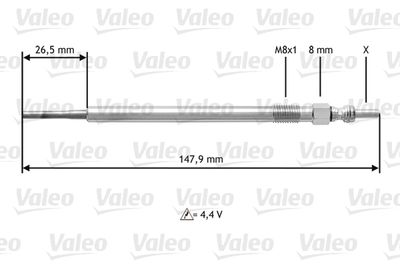  345142 VALEO Свеча накаливания