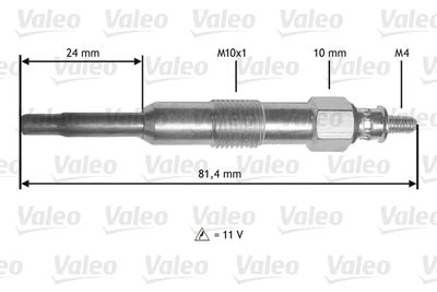  345189 VALEO Свеча накаливания