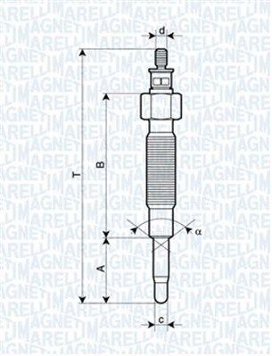  062900019304 MAGNETI MARELLI Свеча накаливания