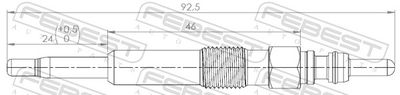  23642-001 FEBEST Свеча накаливания