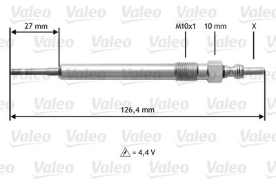  345183 VALEO Свеча накаливания