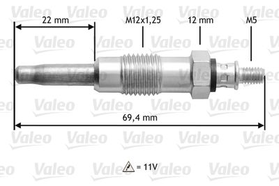  345116 VALEO Свеча накаливания