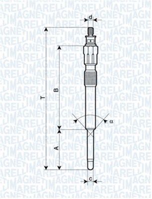  062900043304 MAGNETI MARELLI Свеча накаливания