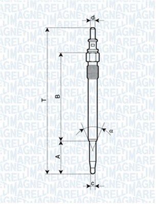  062900052304 MAGNETI MARELLI Свеча накаливания