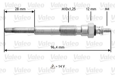  345193 VALEO Свеча накаливания