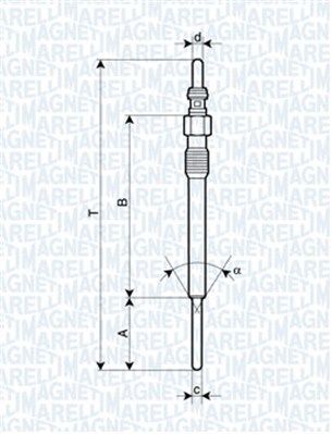  062900090304 MAGNETI MARELLI Свеча накаливания