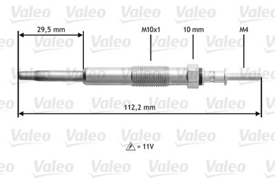  345135 VALEO Свеча накаливания